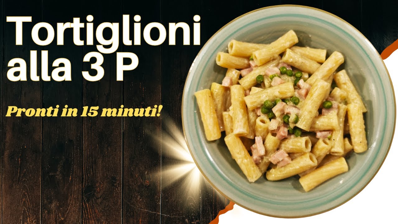 TORTIGLIONI alla 3 P - Un primo piatto CREMOSO e VELOCISSIMO che non passa mai di moda!