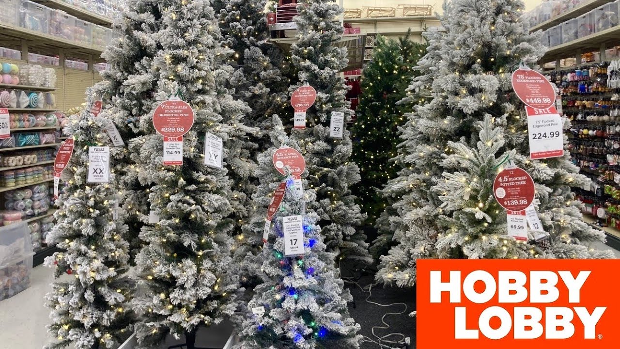 HOBBY LOBBY CHRISTMAS DECORATIONS CHRISTMAS TREES ORNAMENTS SHOP WITH ME SHOPPING STORE WALK THROUGH