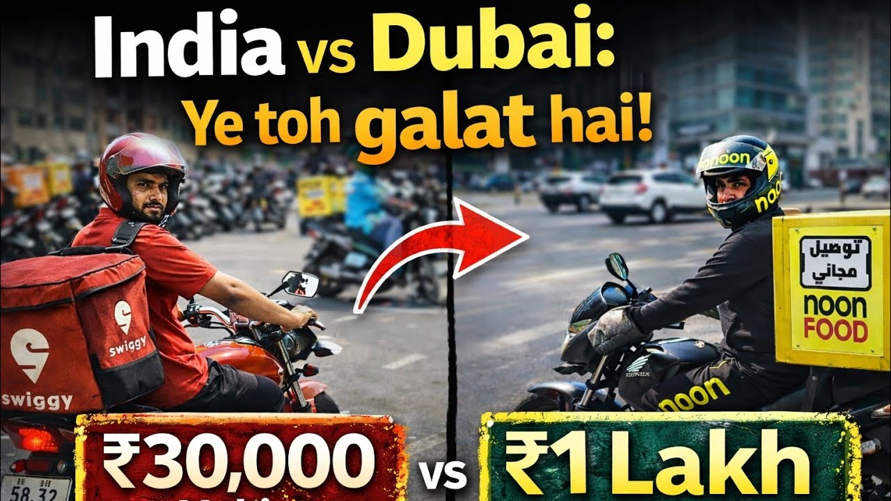 India Mein ₹30k, Dubai Mein ₹1 Lakh? Delivery Rider Reality | Day 29