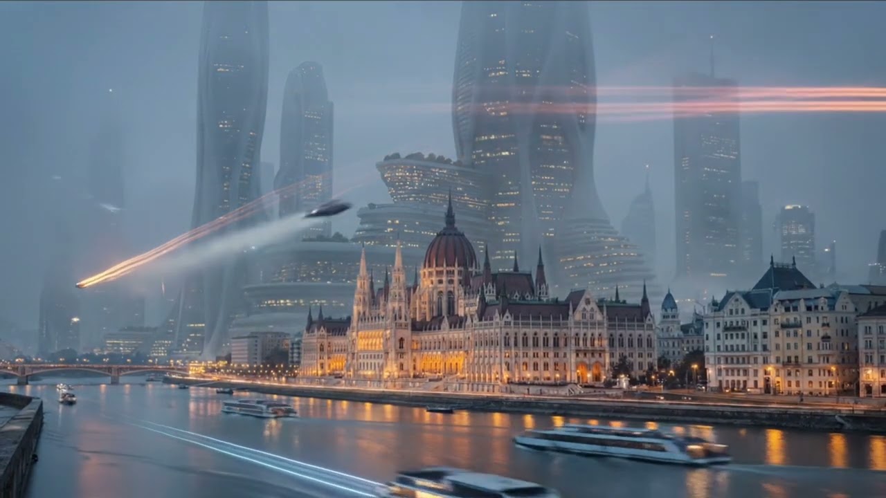 New York City 2523 at Sunset — A Haunting Vision of the Future