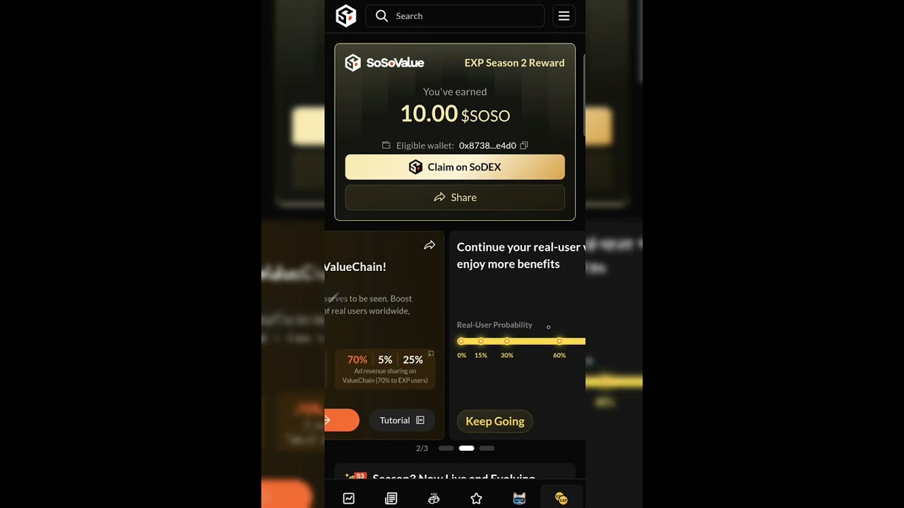 Получение аирдропа Sosovalue | Получение нового распределения - почему вы не имеете права на полу...