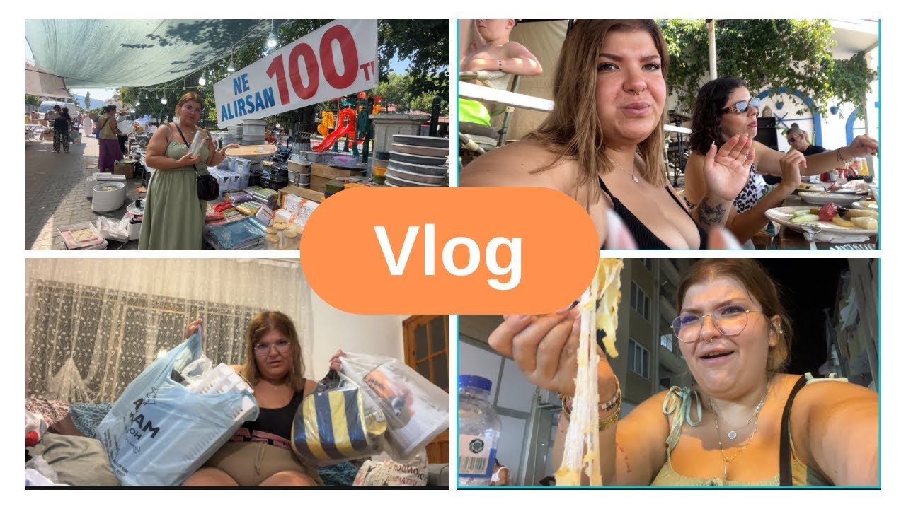 Ne alırsan 100 Tl Olan Pazar 🙂‍↔️ | Ünlü beach bizi üzdü 😔. | 2 gün vlog |marmaris ~ ortaca 
