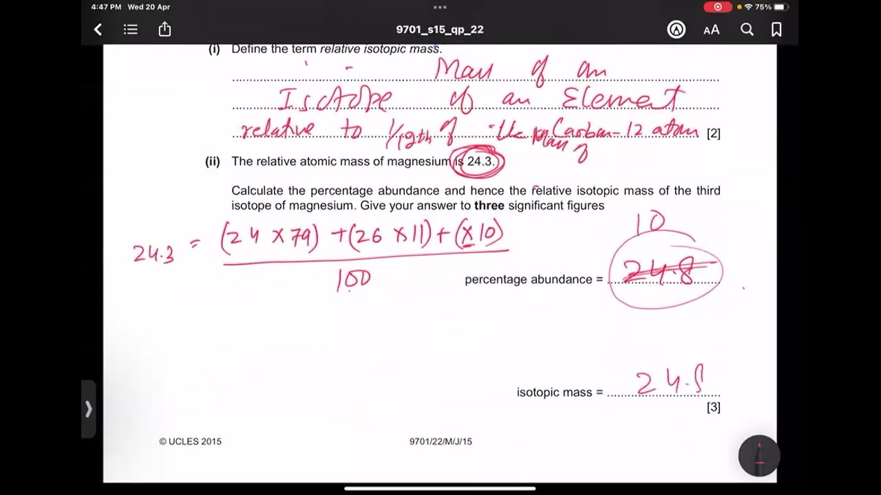 may/June 2015 9701/22 theory paper Explanation As chemistry