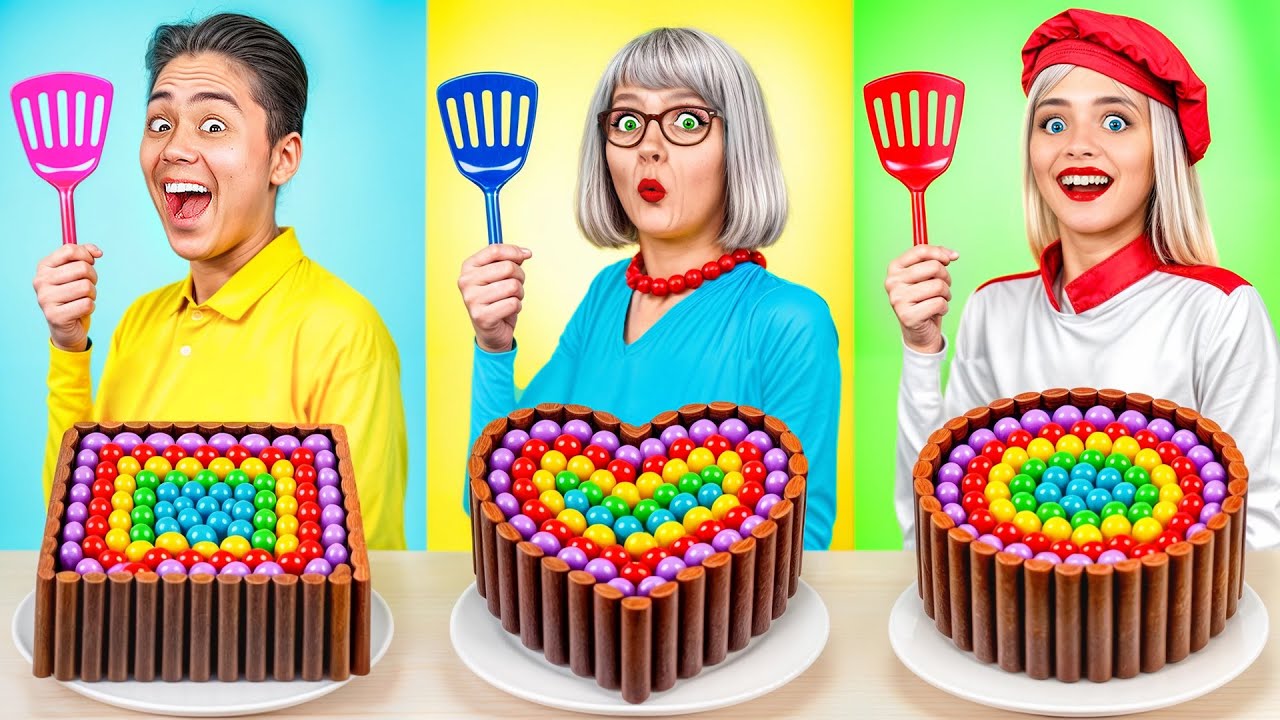 Me vs Grandma Cooking Challenge | Cake Decorating Battle & Funny Moments by Turbo Team