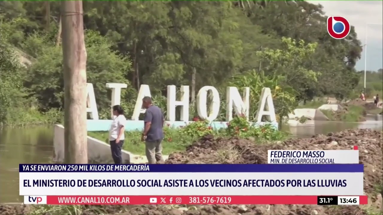 Asistencia provincial ante el temporal: alimentos, agua y materiales para damnificados