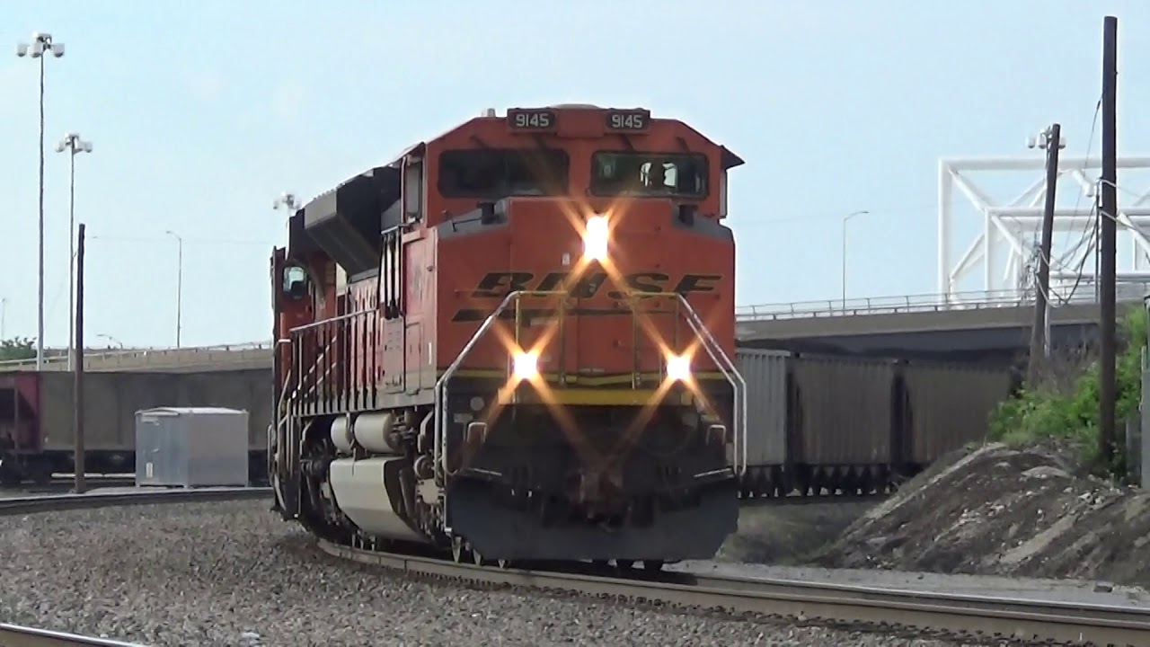 LOUD! BNSF SD70ACe 9145 w/ Awesome Loud K5HL Leads Loaded Coal Train on 5/28/18