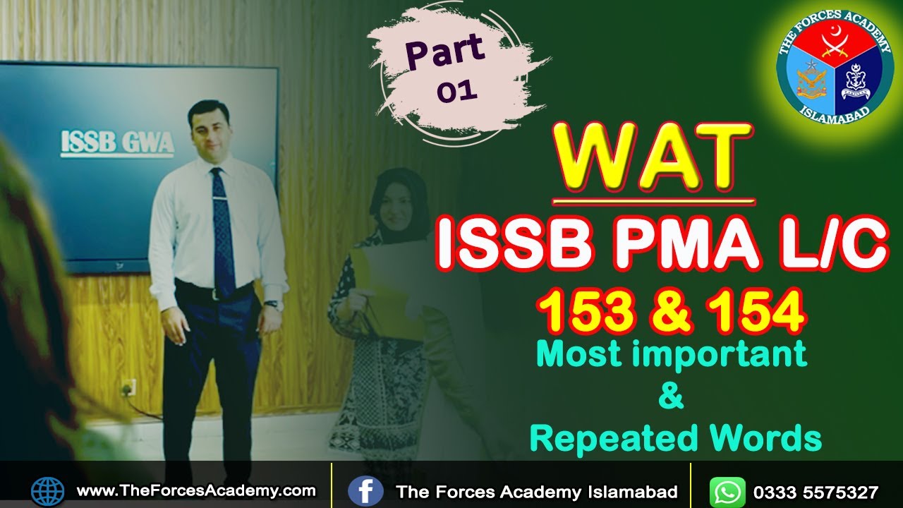 Word Association Test (WAT) || For 154 &153 PMA L/C || PN Cadet ||GDP PAF || Most Repeated Question