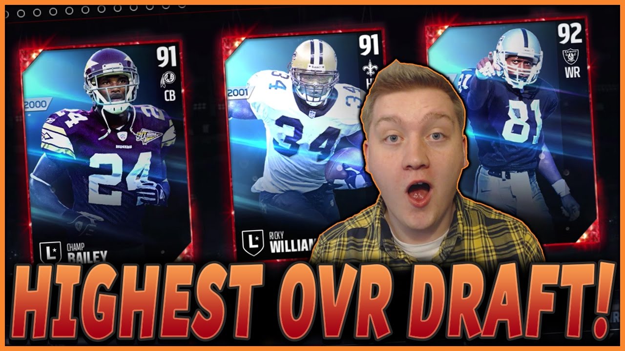 HIGHEST OVERALL DRAFT! | TRIPLE LEGEND DRAFT! | MADDEN 17 INSANE DRAFT CHAMPIONS