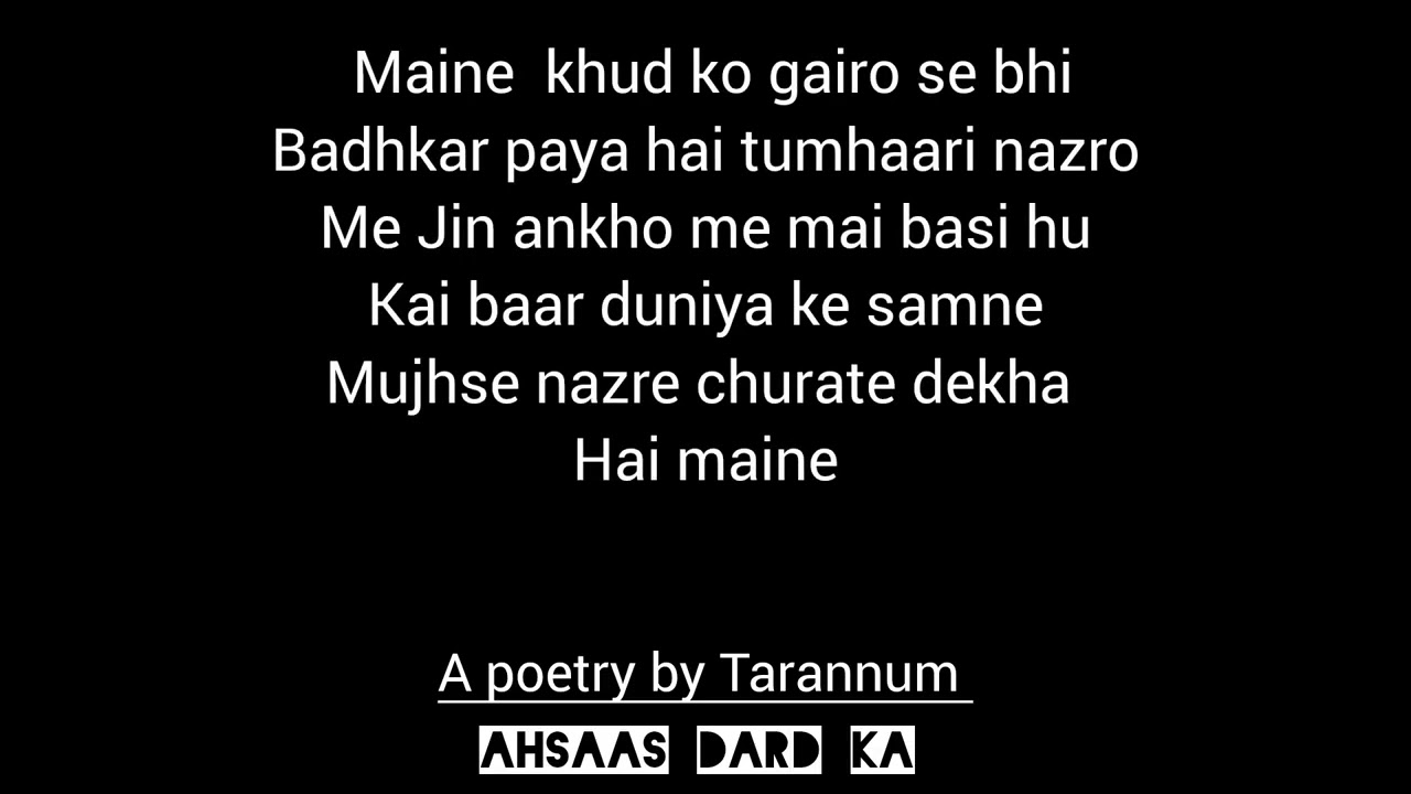 Kabhi lagta hai tum mujhe palko me baitha ke rakhe ho