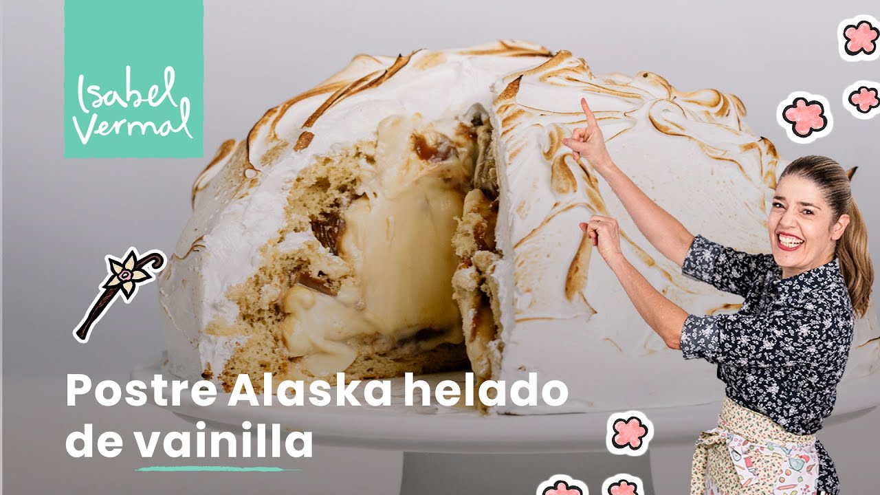 Postre Alaska de vainilla