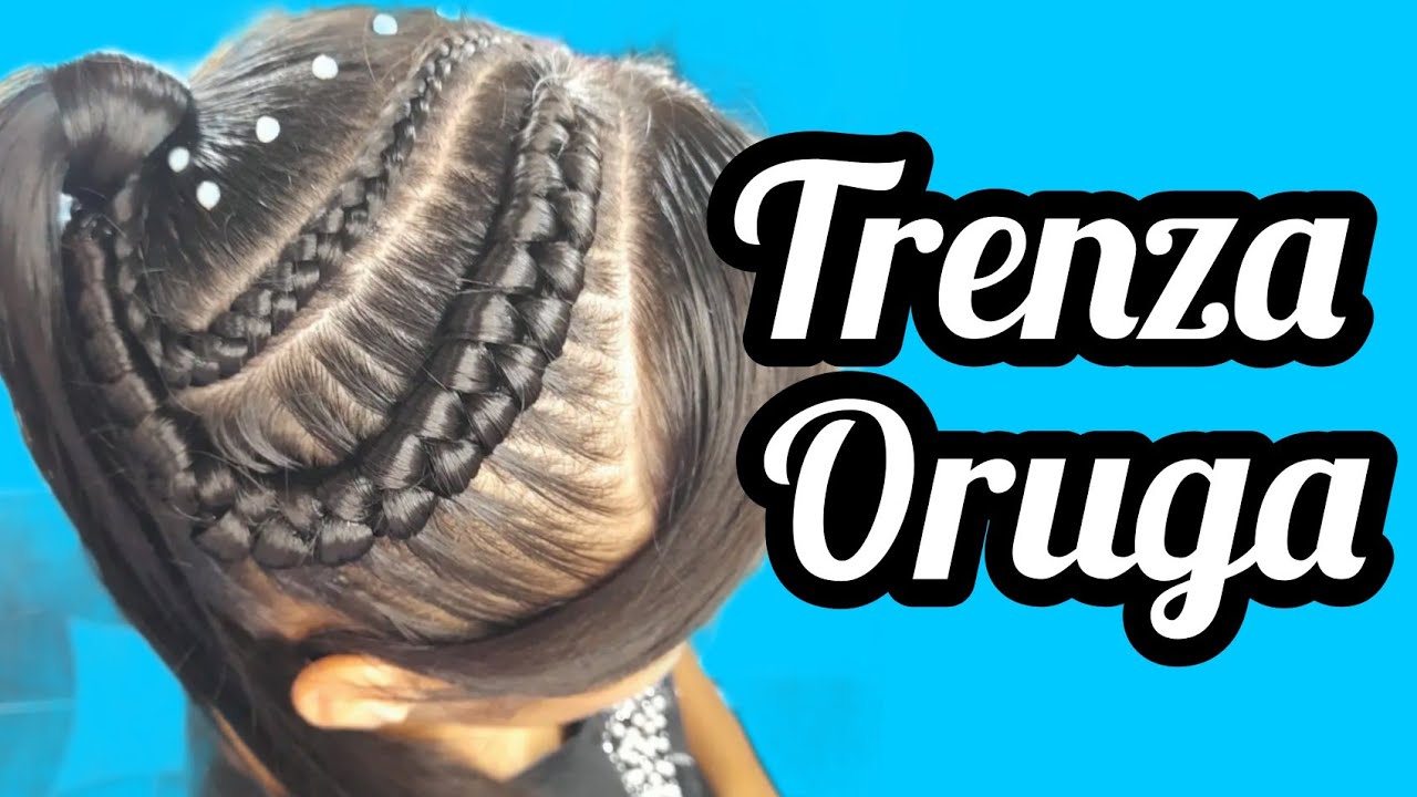 TRENZA ORUGA/TRENZA OCHO INFINITO/PEINADOS PARA NIÑAS 👧🏻/PASO A PASO DE LA TRENZA ORUGA  FACIL
