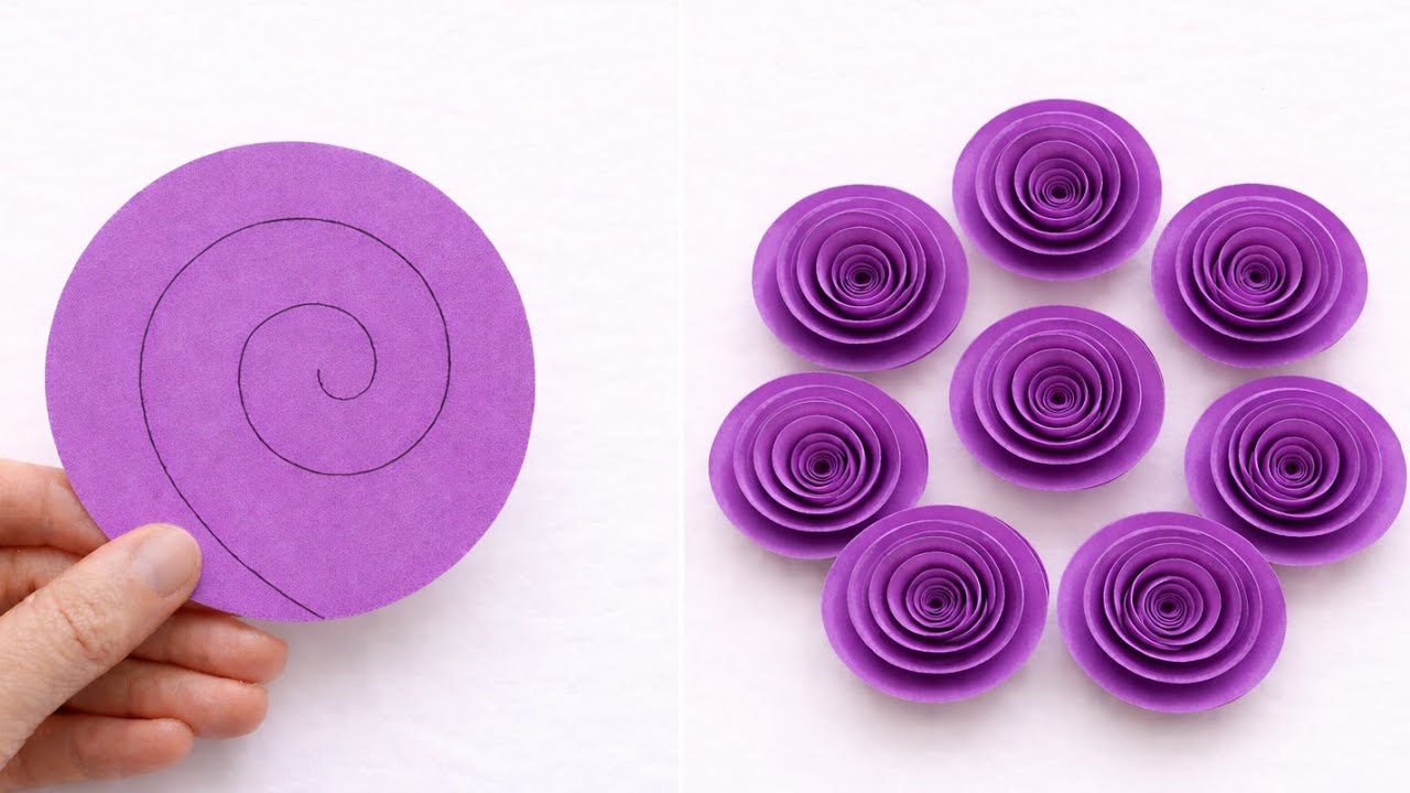 Easy and Beautiful paper Rose making 🌹/ How to make rose flower/ paper rose flower 