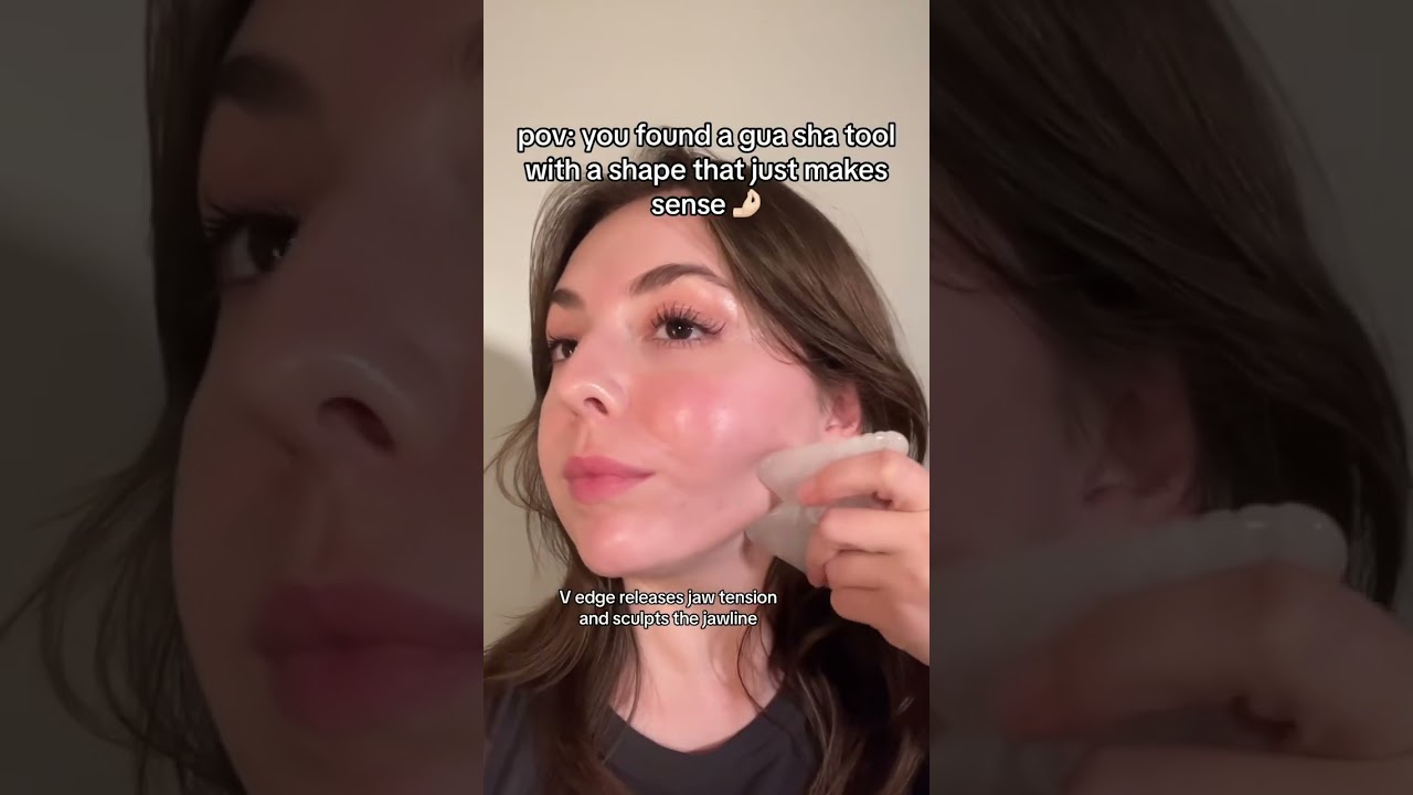 our Vitality Qi White Jade Gua Sha Scultping Tool is 100% perfection 🤌🏻