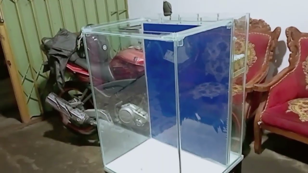 Pesanan aquarium filer belakang kaca 6mm full 50*50*70