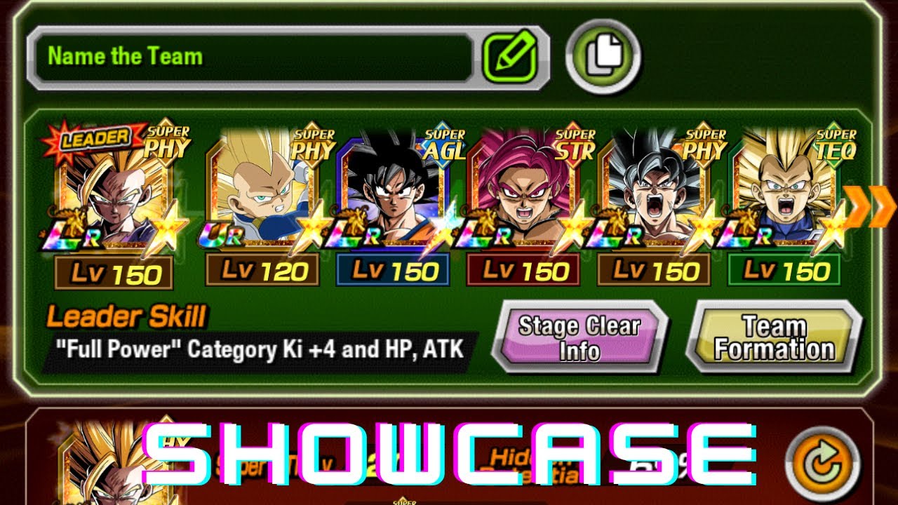 Full power team showcase (Dokkan battle)