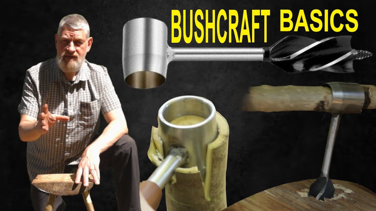 Basal brug af Bushcraft Auger, sneglebor og dyveljern - Bushcraftkursus 1 (ENG SUBS)
