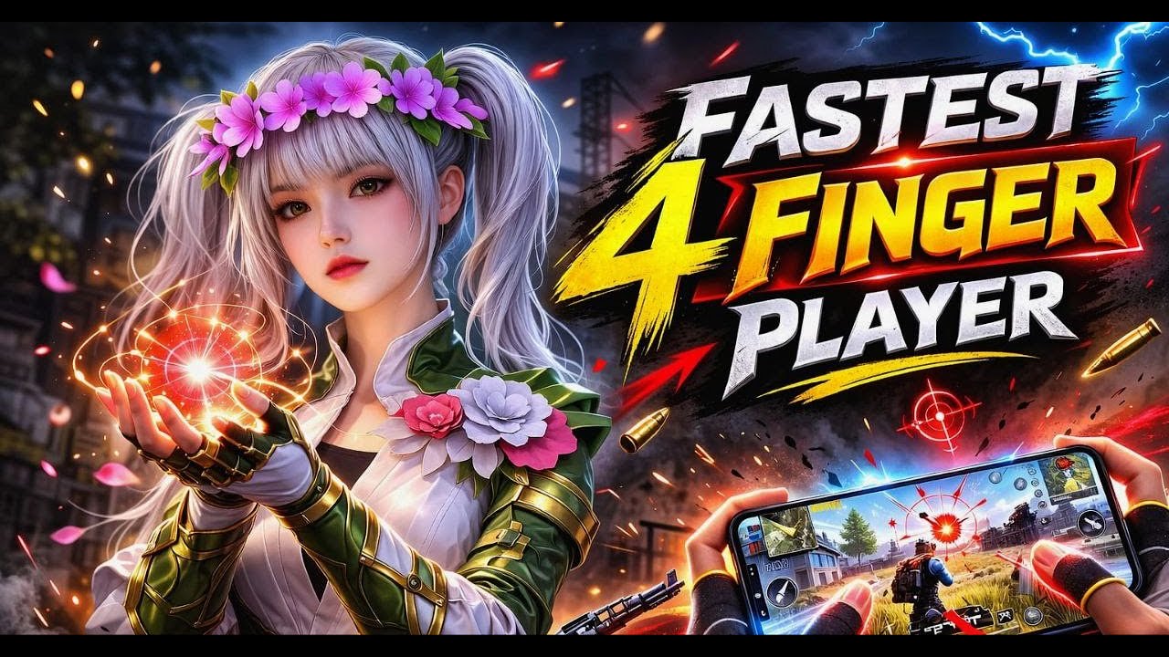 OMG 🤯😱 ! FASTEST 4 FINGER PLAYER BGMI LIVE : FULL RUSH GAMEPLAY