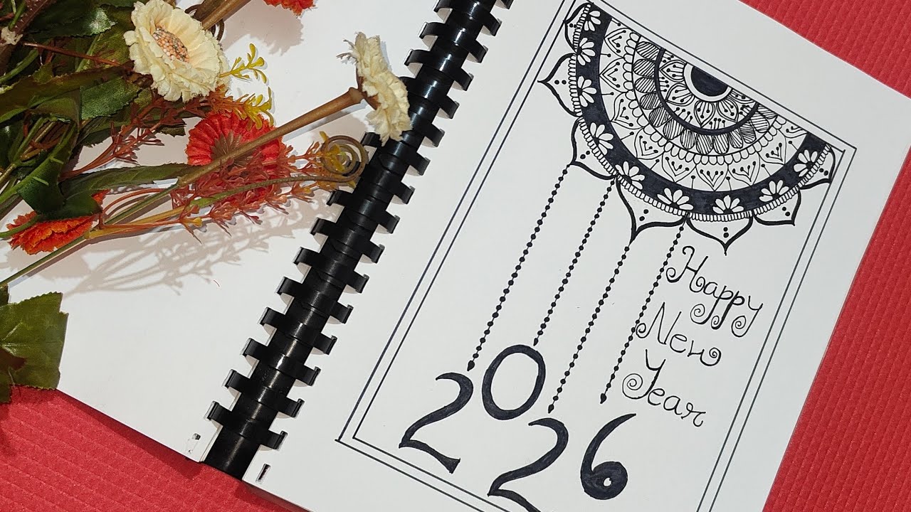 Happy New Year 2026# Mandala Art Drawing 😍