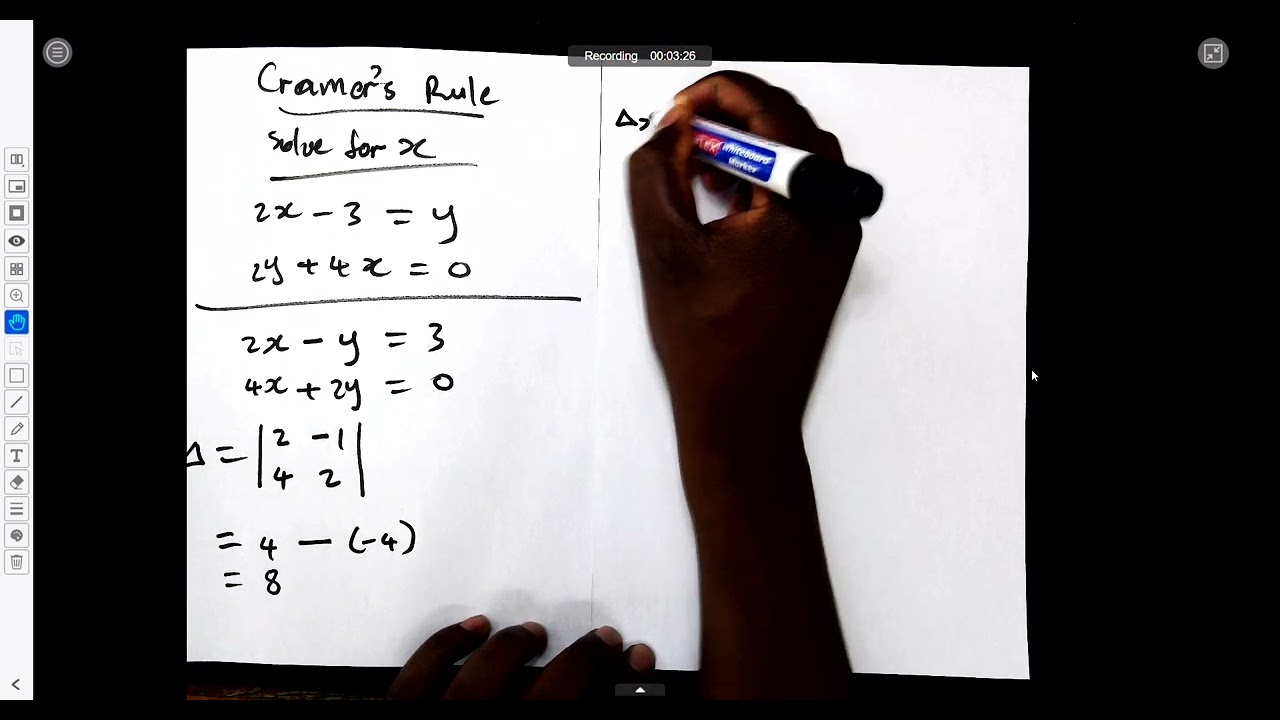 Lesson 1.2.1. Cramer’s Rule Example 2