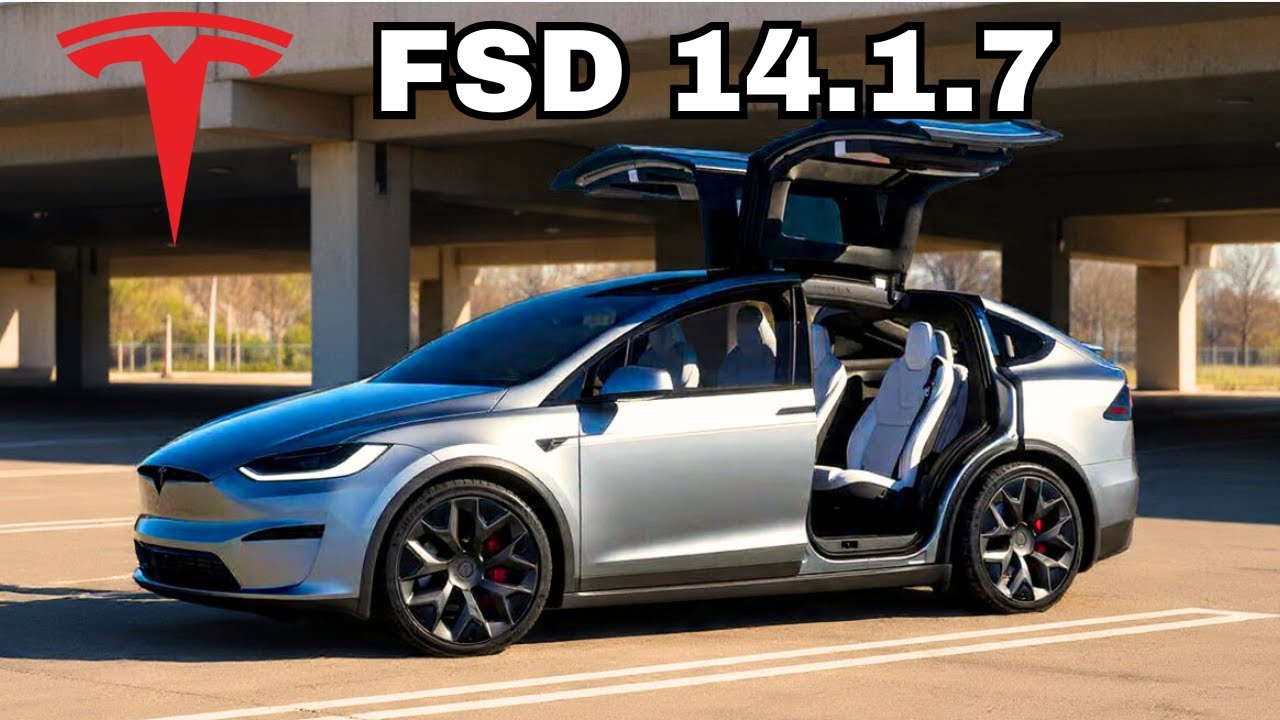 Tesla Model X FSD 14.1.7 запуталась на парковке