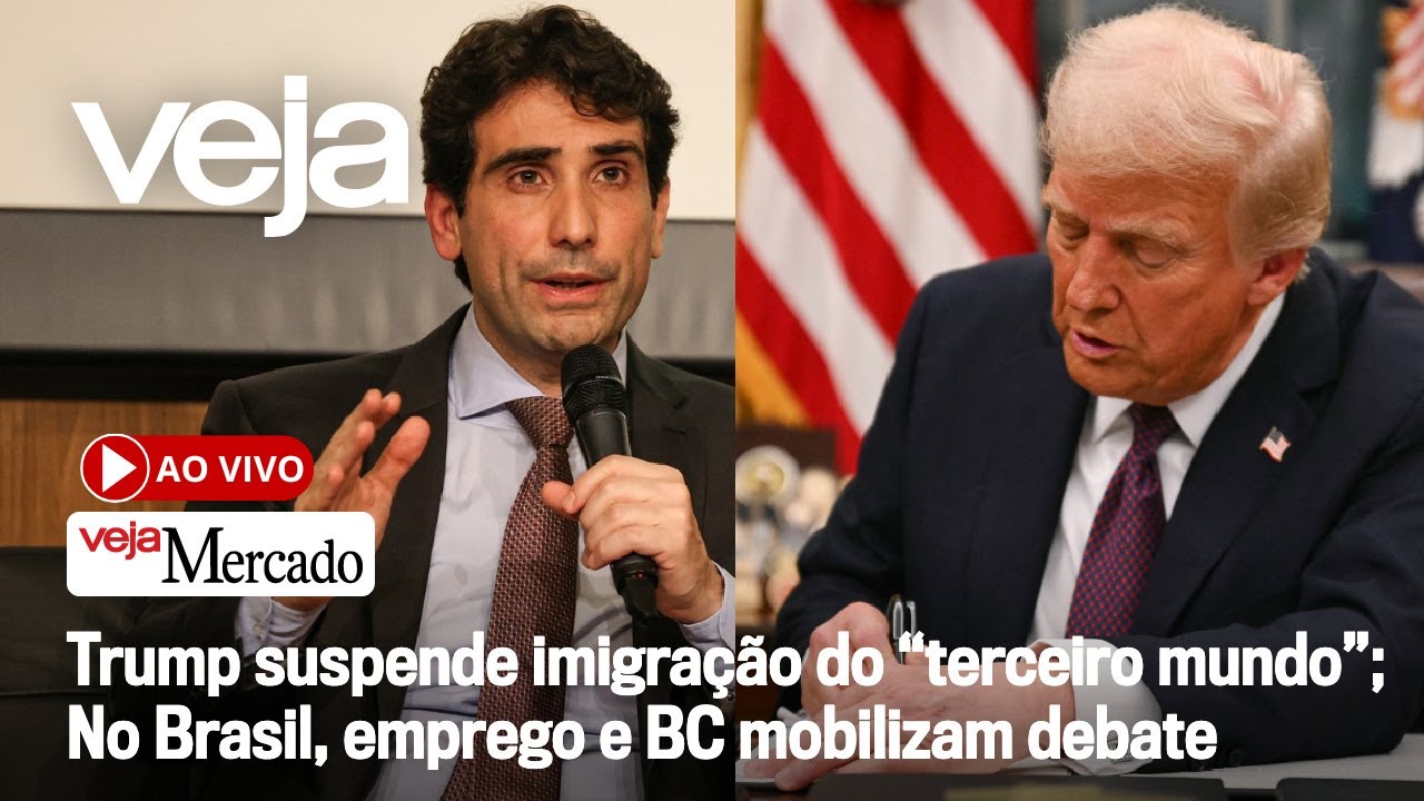 AO VIVO: Trump suspende imigração do “terceiro mundo”; No Brasil, emprego e BC mobilizam debate