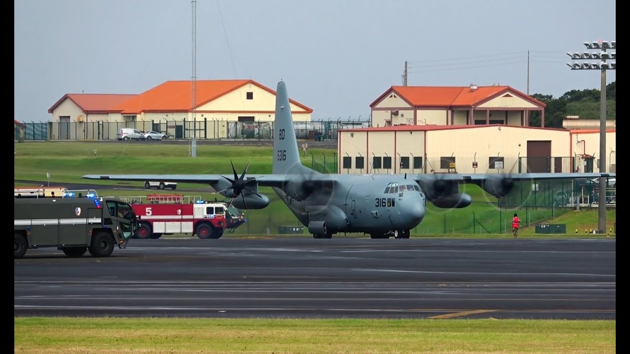 Impressive EMERGENCY Landing! | KC-130T United States Navy | Lajes Azores