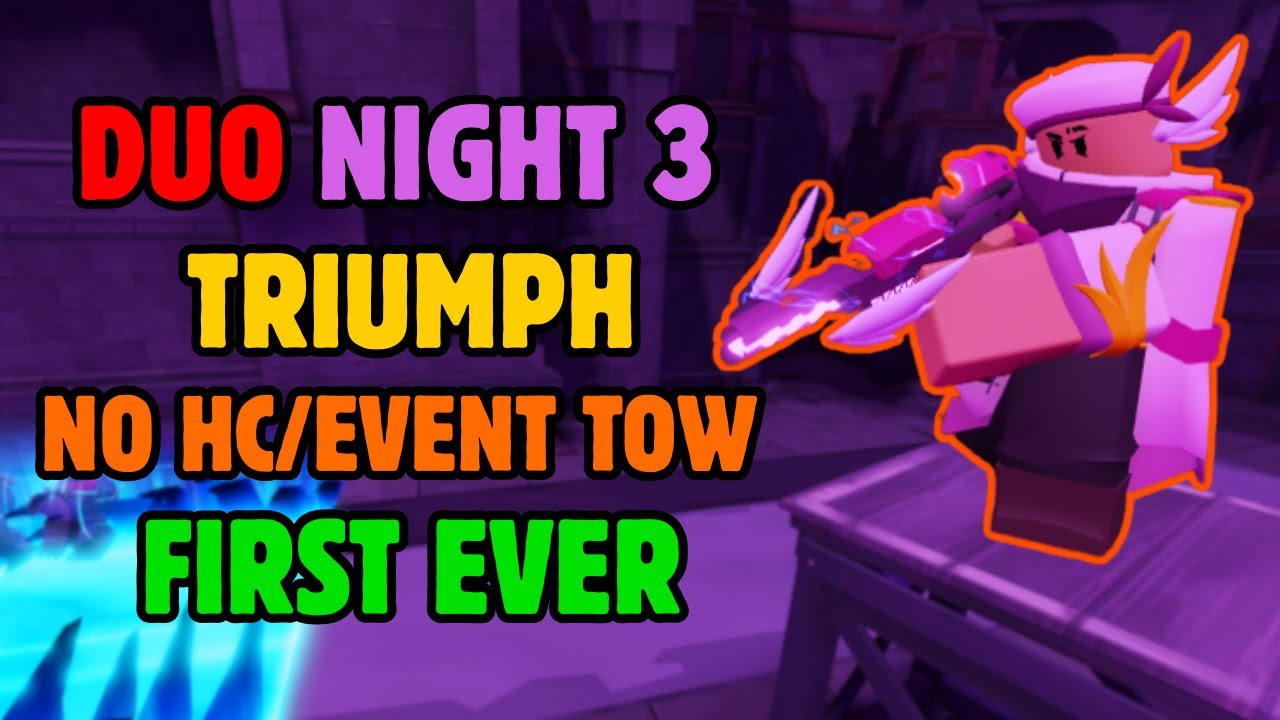 [FIRST EVER] DUO NIGHT 3 WITHOUT HARDCORE/EVENT TOWERS | AGAINST ALL ODDS ACHIEVEMENT | Roblox TDS