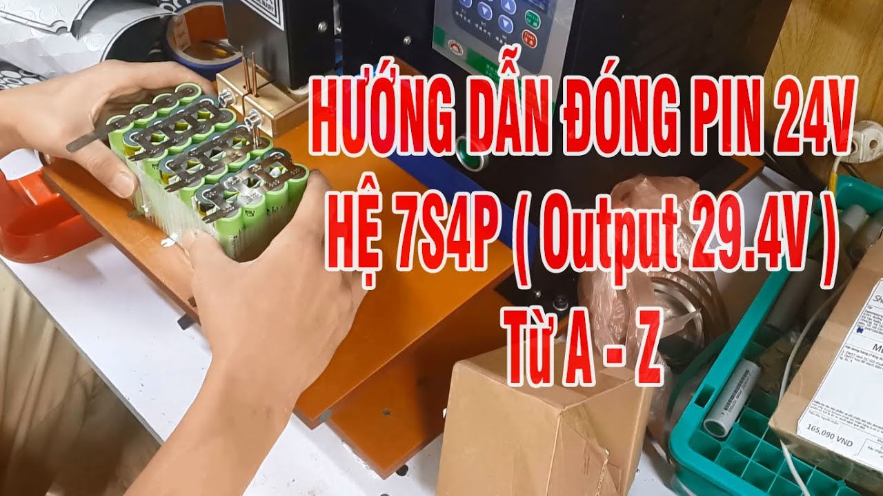 Hướng dẫn đóng PIN xe đạp điện 24V hệ 7S4P từ A-Z | DIY 24V - 400Wh Lithium Battery pack for E-bike