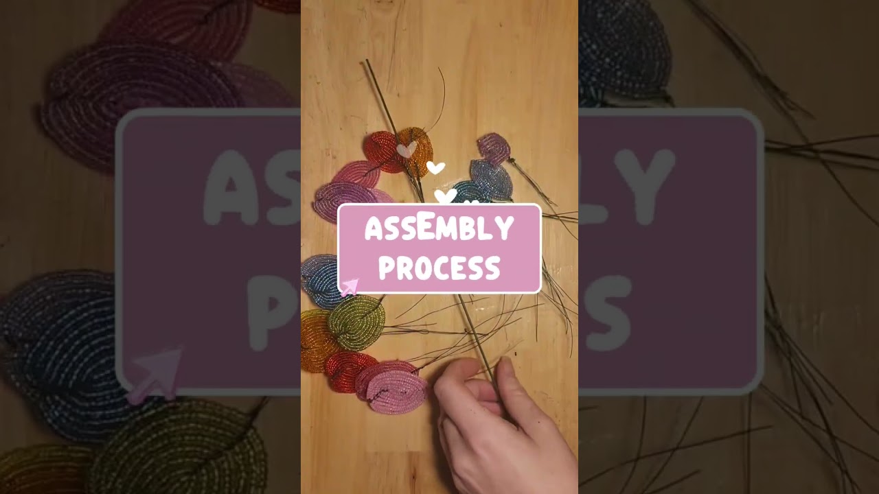 Making a Rainbow French Beaded Rose 🌈 | Slow & Satisfying Handmade Art