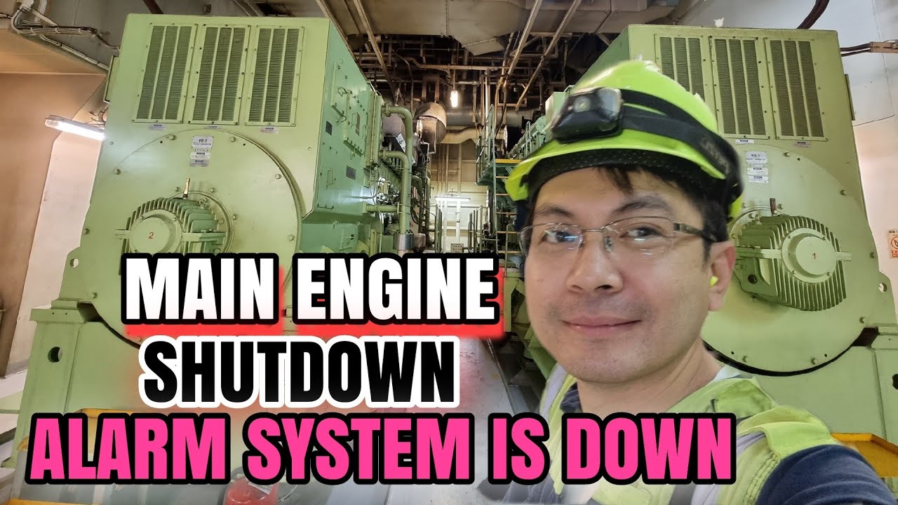 MAIN ENGINE SHUTDOWN, HOW TO RESET ALARM MONITORING SYSTEM | MARINE ELECTRICIAN LECKYJAKE