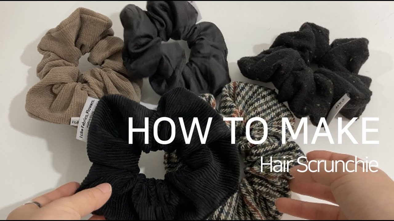 DIY_3단계 완성! 검정고무줄로 스크런치 만들기, How to make hair scrunchie, 헤어슈슈 만들기, 곱창밴드 만들기, 스크런치 만들기, 대구 공방 원데이클래스