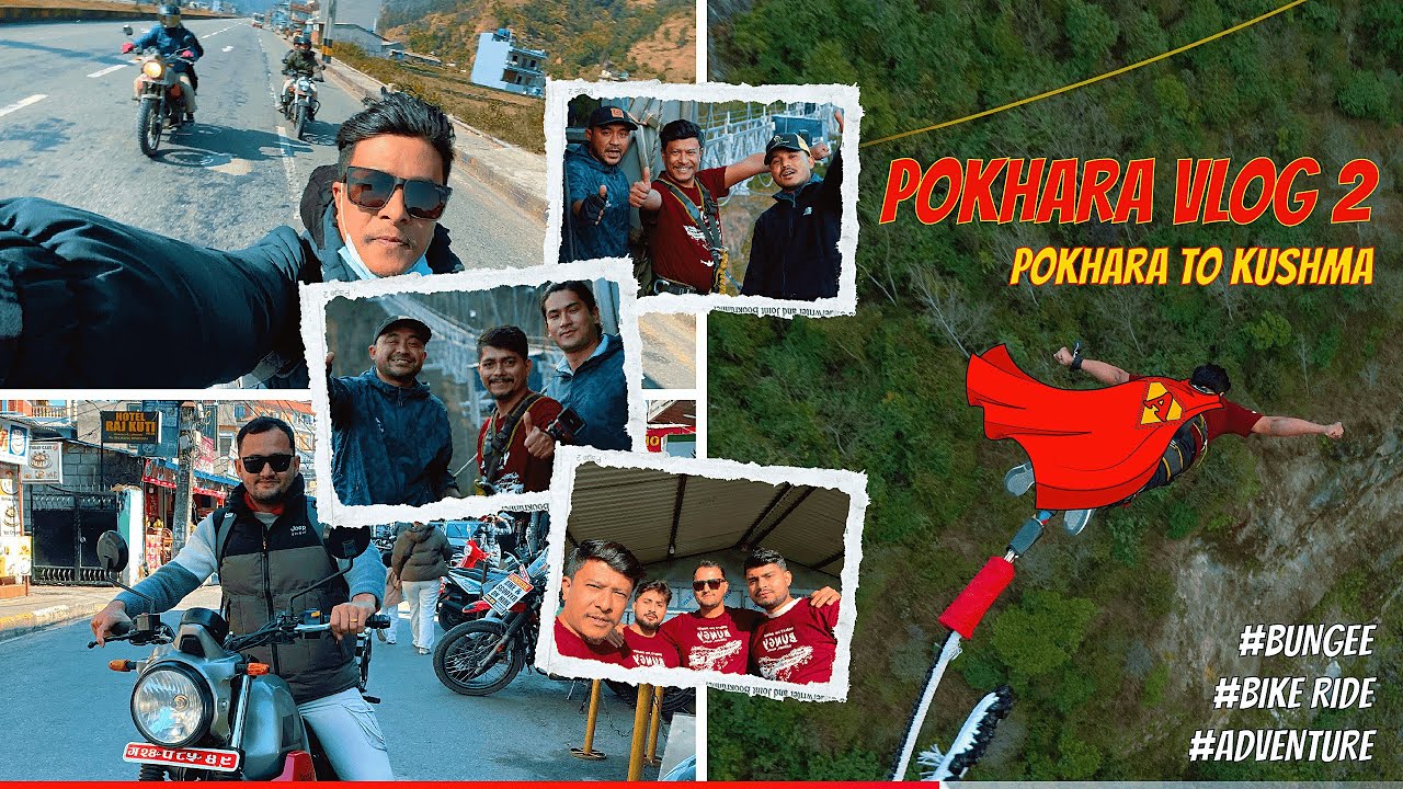 Biking to Kushma from POKHARA for Bungy Jump! Unforgettable Travel Experience||Lifetime Experience||