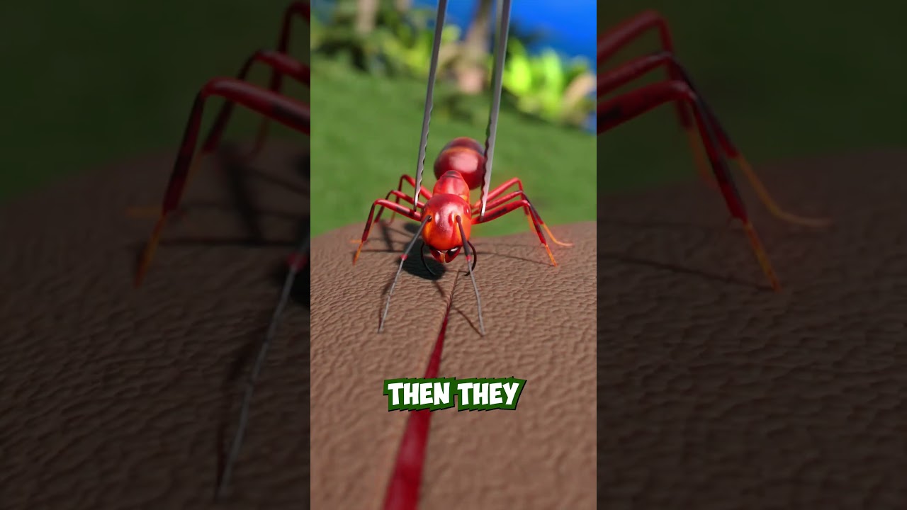 🐜Как солдаты использовали муравьев для лечения ран 🤕#шорты