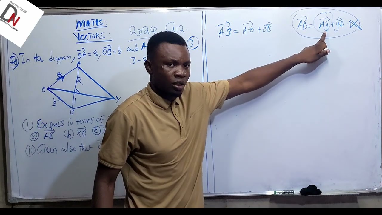 SOLVING 2024 GCE MATHS P2 ON VECTORS 