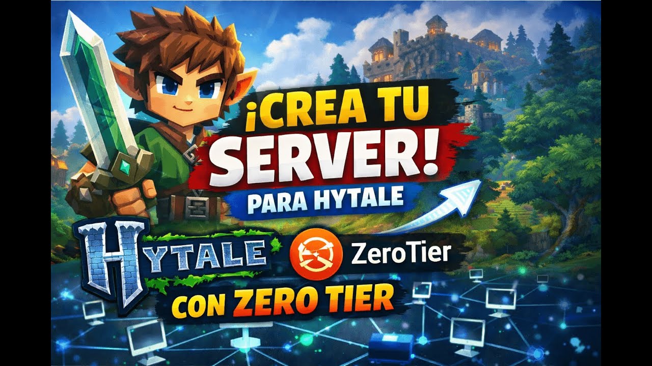 🔥Crea tu propio SERVER de Hytale GRATIS (ZeroTier) 🔥