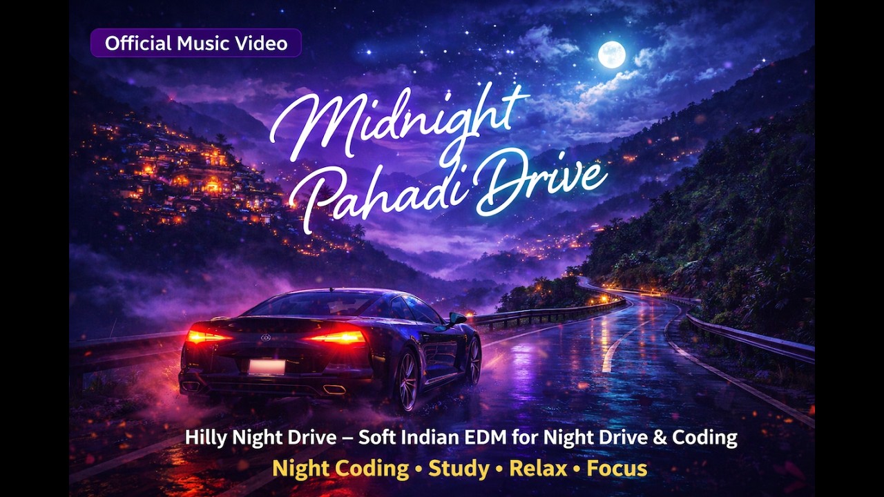 Midnight Pahadi Drive 🌙 | Soft Indian EDM for Night Drive & Coding