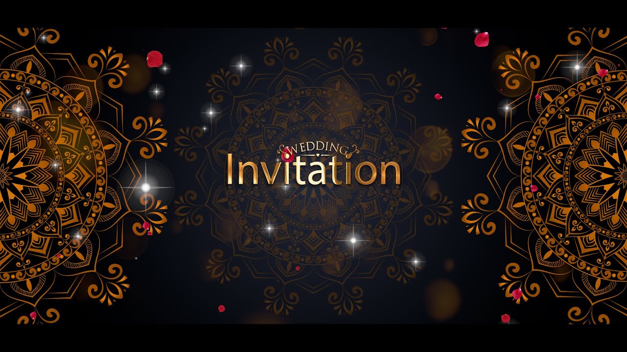 Wedding Invitation Without Text /Free Download / Link in description/KM Creative Works