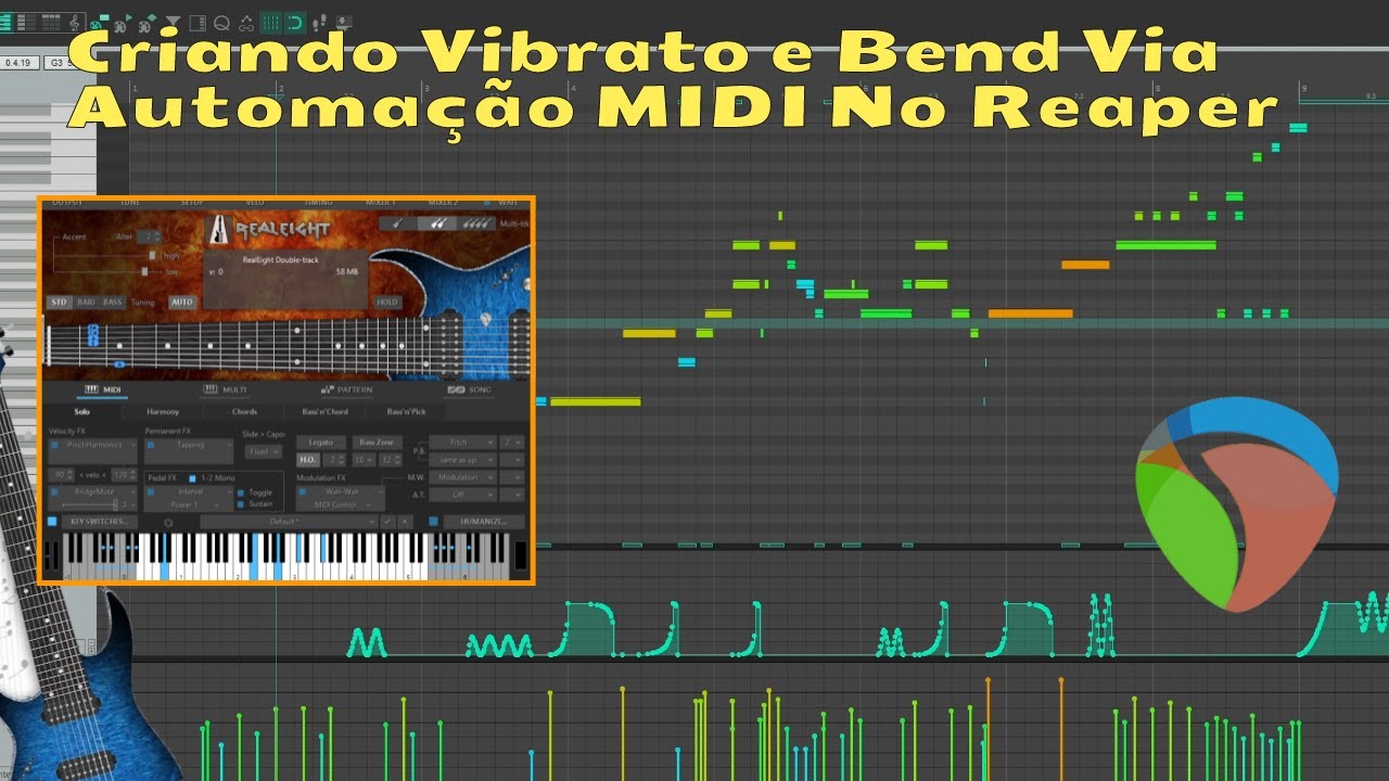 CRIANDO VIBRATO E BEND VIA AUTOMAÇÃO MIDI NO REAPER
