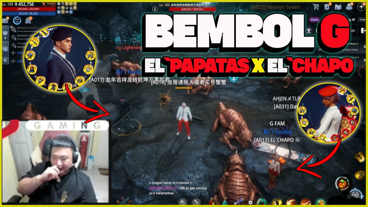 BEMBOL G X EL`PATATAS X EL`CHAPO FRIEND DUEL | BEMBOL G WARRIOR FREE STYLE SKILLS | MIR4