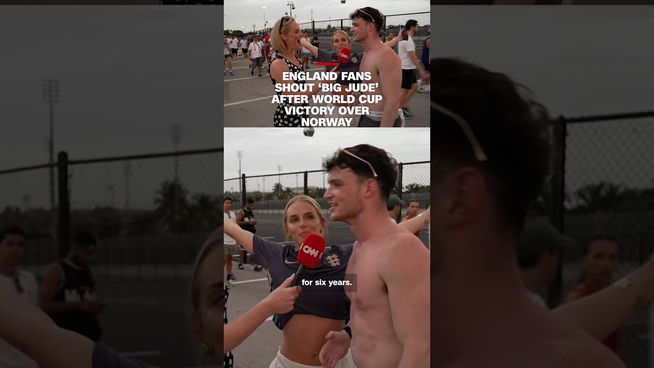 England fans shout &lsquo;Big Jude&rsquo; after World Cup victory over Norway