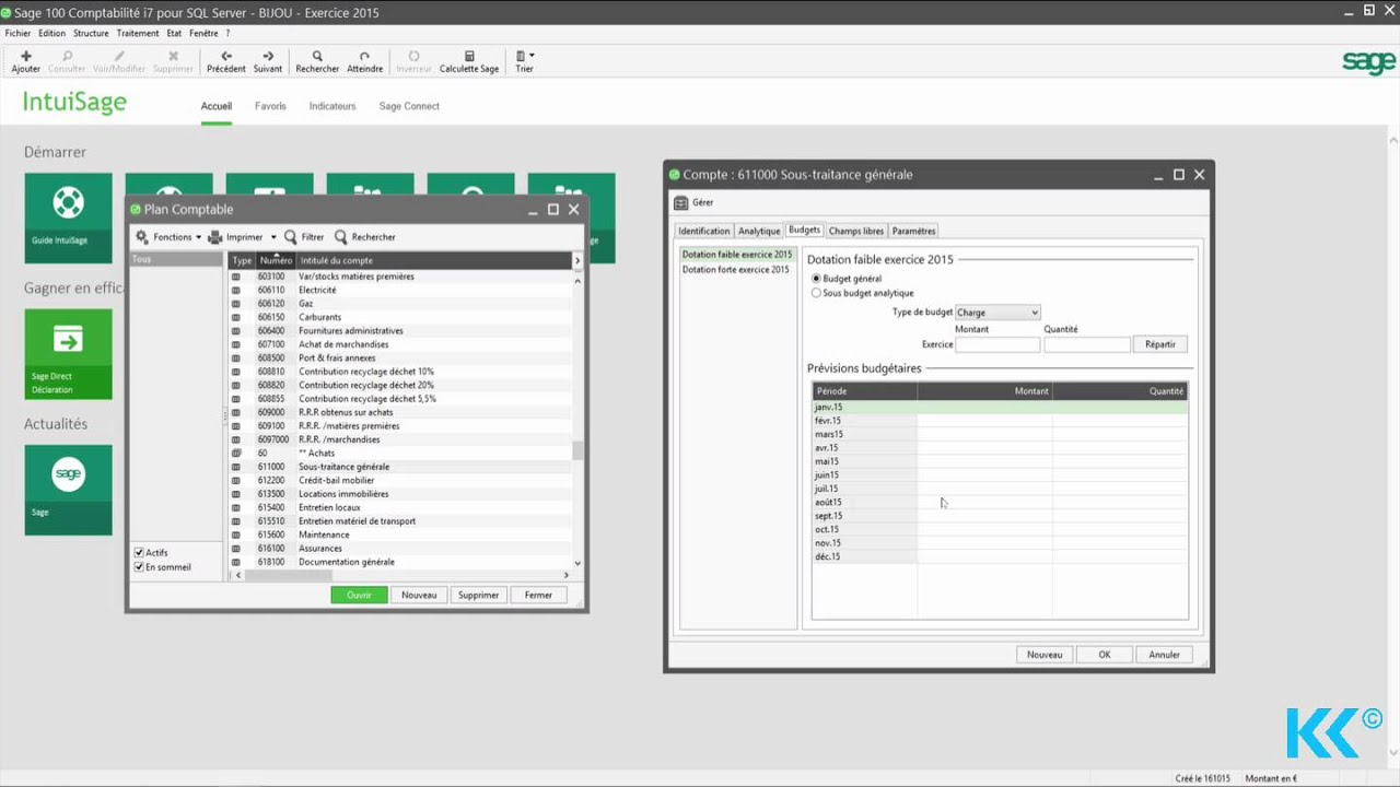Sage Comptabilité - Plan comptable général