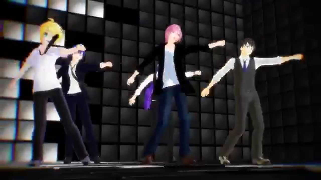 【MMD】一騎当千　KAITO　鏡音レン　神威がくぽ　氷山キヨテル　VY2