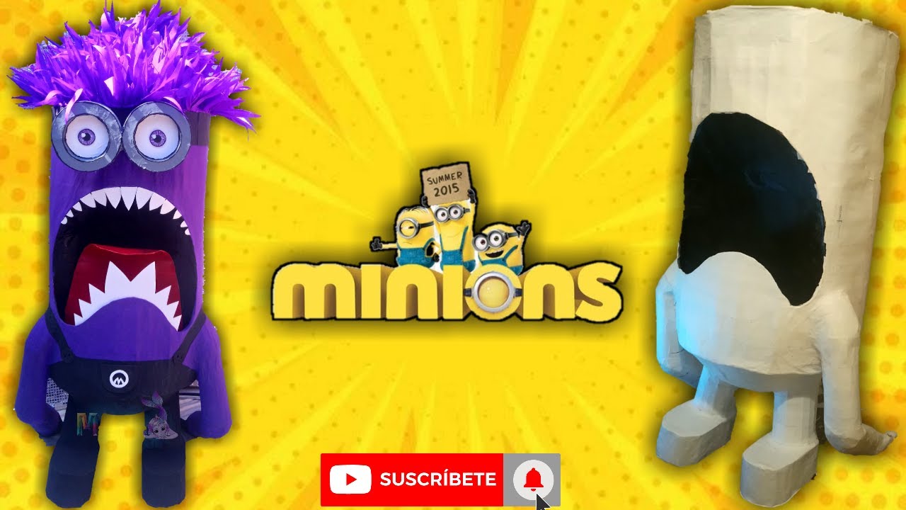 Piñata de minion morado