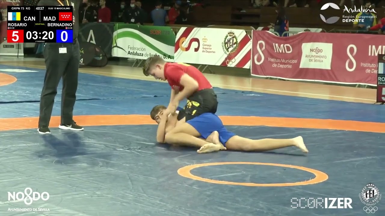 1/2 Final GRAPPLING 73Kg: ROSARIO SOSA, JUNIOR (CAN) BERNADINO MORALES, JAIME (MAD)