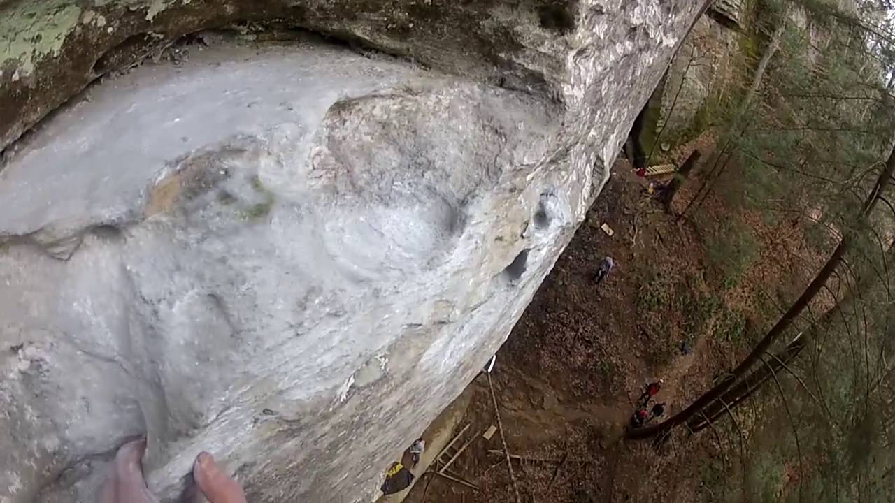 Sport Climbing on Amarillo Sunset at the Red River Gorge, KY