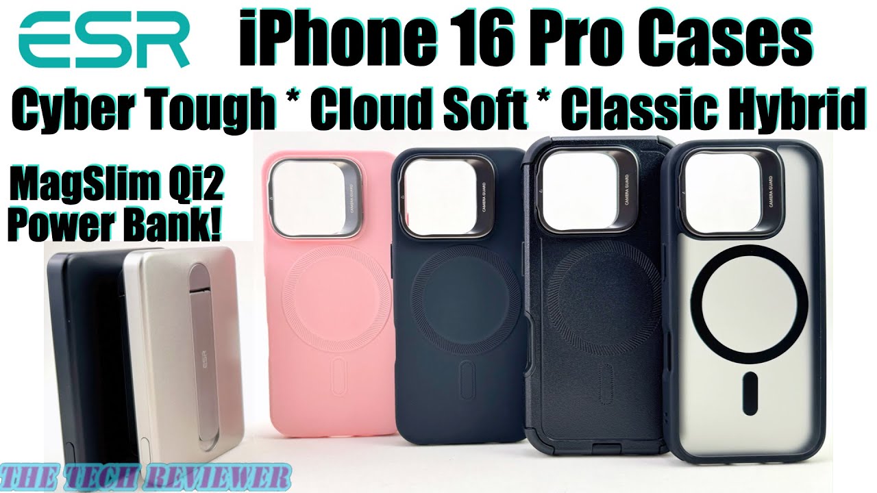 ESR iPhone 16 Pro Cases: First Look at New Cyber Tough, Cloud Soft & Classic Hybrid with Stash Stand