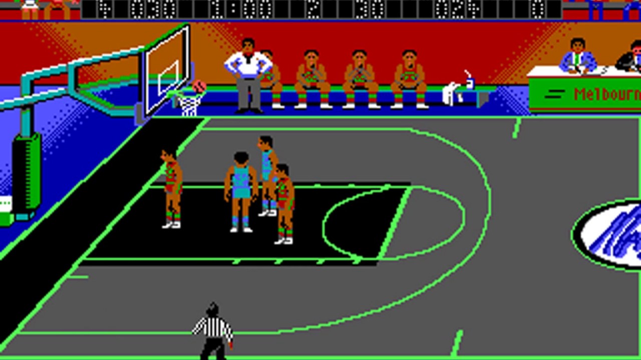 Magic Johnson's Basketball (Sculptured Software, Synergistic Software) (MS-DOS) [1989] [PC Longplay]