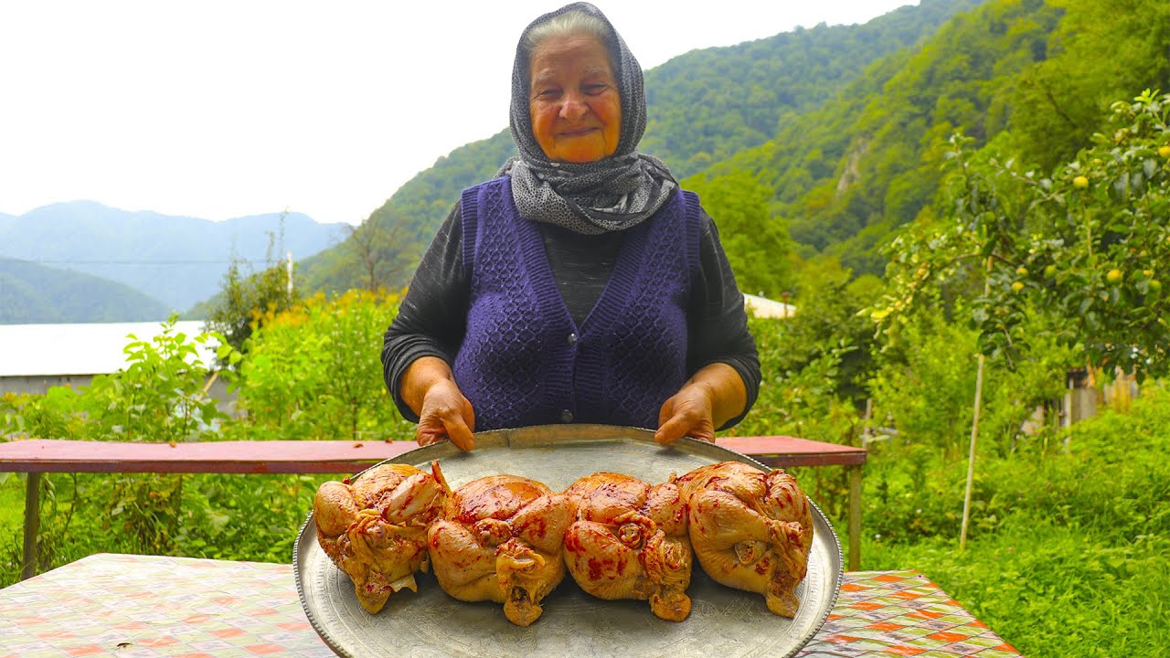 Лавангин из курицы в тандыре в бабушкином саду-азербайджанская кухня