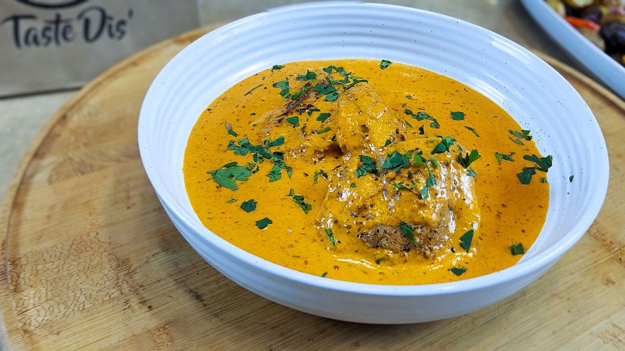 Pan Seared Cod in Decadent Roasted Red Pepper sauce