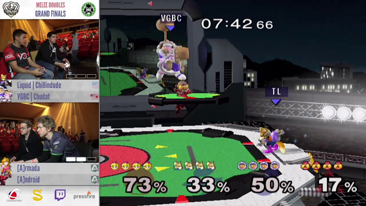 HFLAN - Armada + Android Vs. Chillindude + Chudat - Grand Finals - Melee Doubles